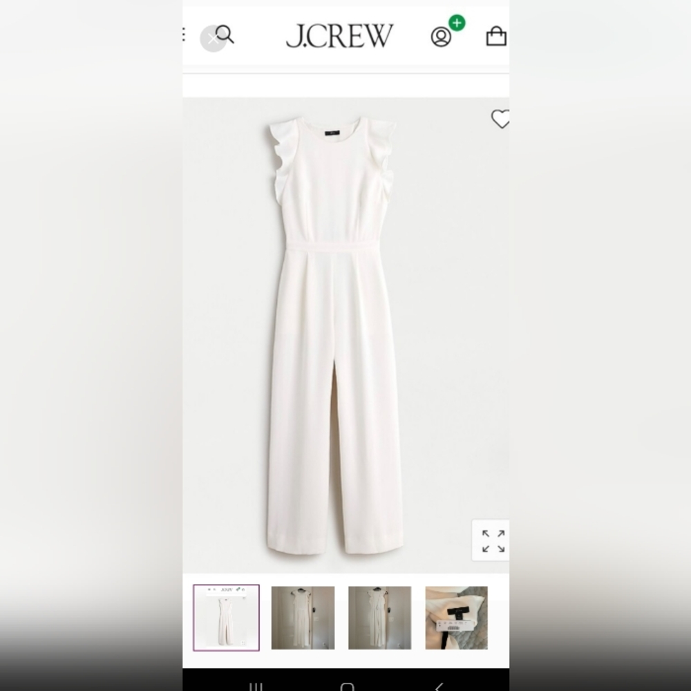 GORGEOUS Off-white Ruffle sleeve Cross Back JUMPSUIT 😍